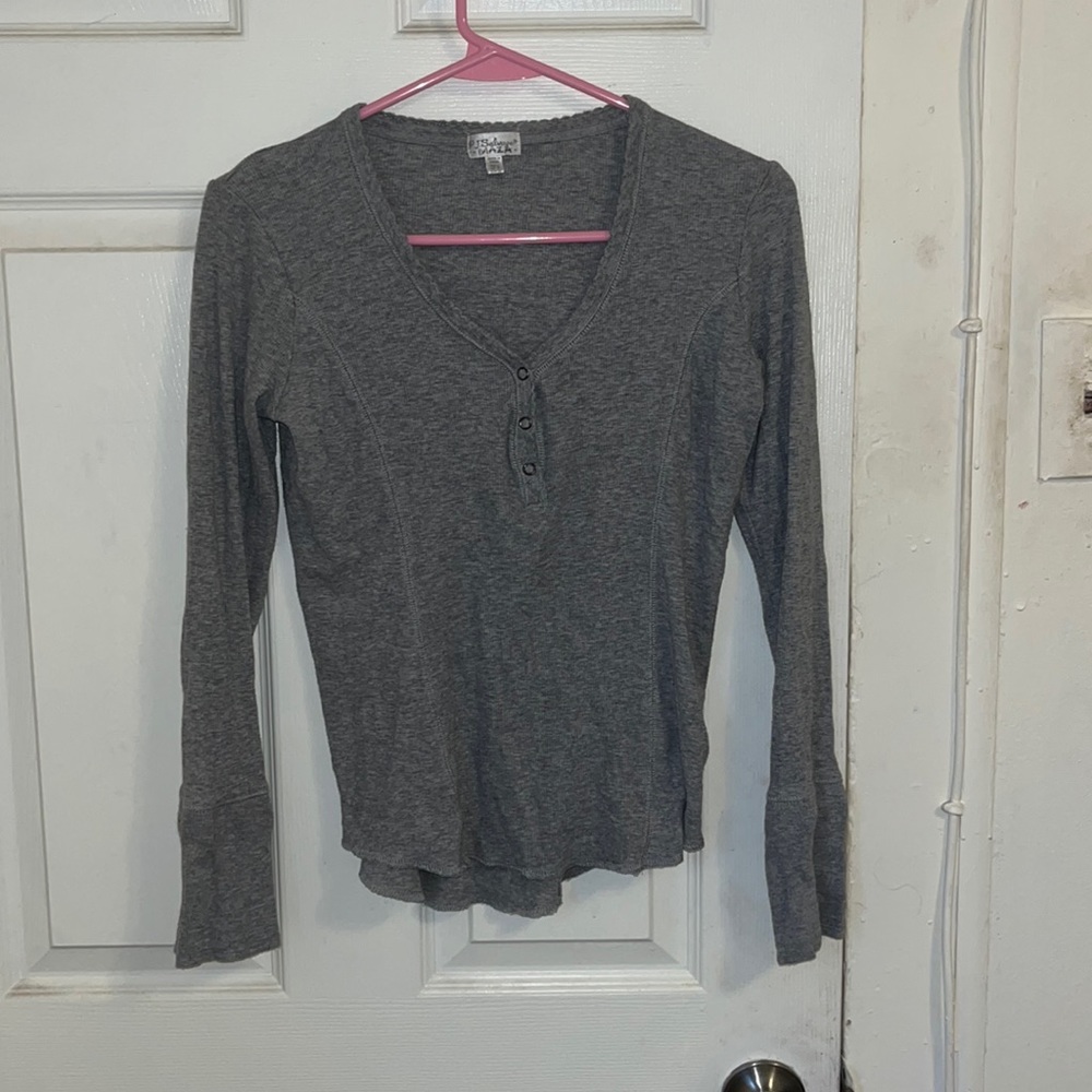 PJ salvage long sleeve grey Henley